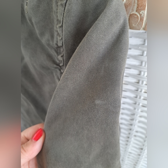 Gap The Utility Jacket Gray LINED Wide Collar Cargo Jacket Belted Petite SP - Picture 7 of 14